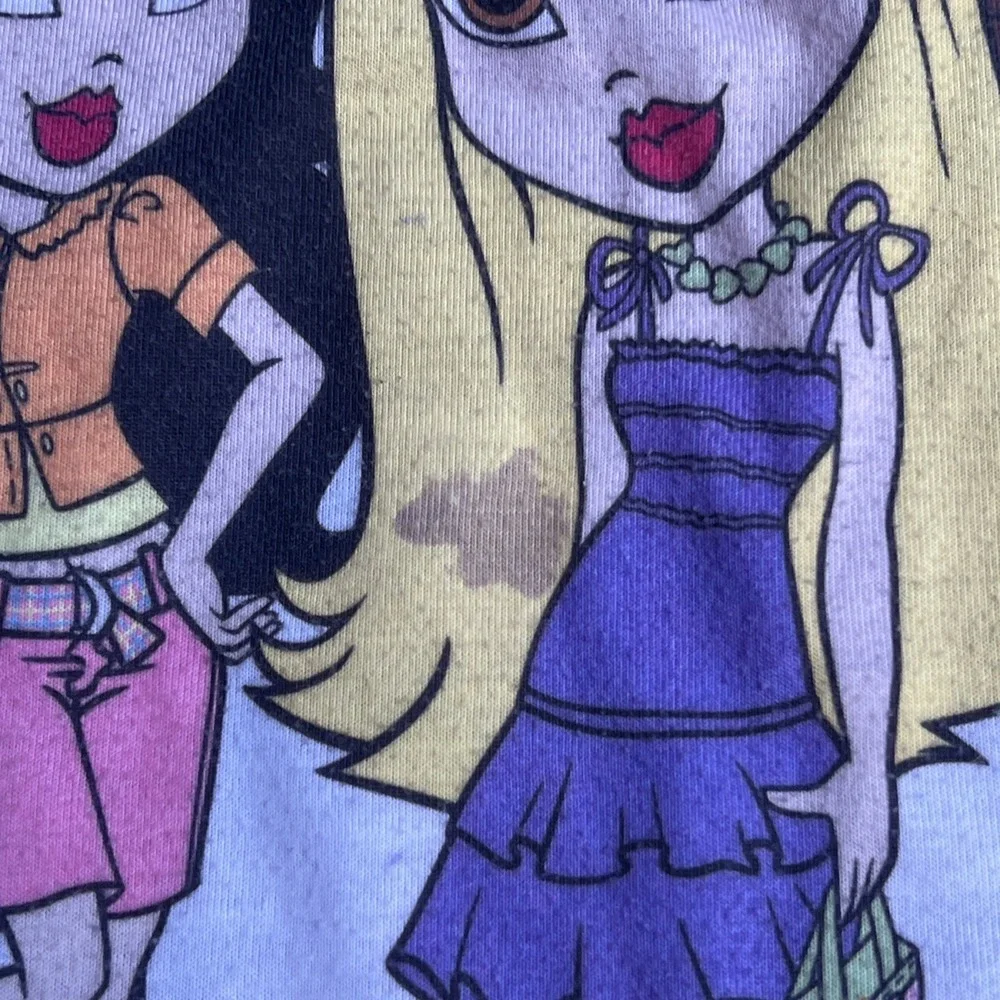 VTG Y2K Lil Bratz Garden Glam Nightgown Girls M 7/8 Purple Sleep Dress RARE